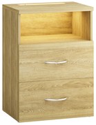 Casaria® Jamie éjjeliszekrény - tölgy