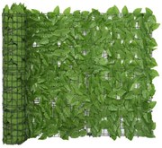 zöld leveles erkélyparaván 300 x 100 cm