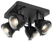 Ipari reflektor lámpa fekete 4-lámpás - Emado