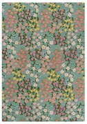 Mentazöld kézi szövésű gyapjú szőnyeg 120x170 cm Emilia Floral – Flair Rugs