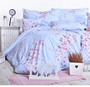 EMI Stela kék pamut ágyneműhuzat, A kibővített egyszemélyes ágy szett tartalma: 1x 140x220 + 1x 70x90