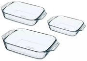 Pyrex Üveg sütőedény szett 3 db, 1,4 l + 3 l + 4 l