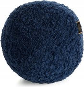 Dekoratív párnahuzat Bukla 24 Eurofirany sötétkék gömb bolyhos bárány