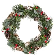 Milano karácsonyi díszkoszorú, 34 cm