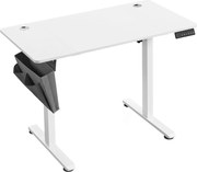 Állítható elektromos íróasztal 4 memória magassággal, 120x60cm, fehér
