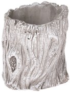 Dekor fa kéreg beton virágtartó, szürke,12 x 13,5 cm, 12 cm átmérőjű