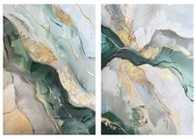 Kép szett kézzel festett részletekkel 2 db-os 50x70 cm Aventurine – Styler