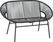 Outsunny Rattan Karosszék, Polirattanból készült Kültéri Szék, 260 kg teherbírású Időjárásálló Kerti Szék, Kerti Székek Kertre, Erkélyre, Teraszra, Fe