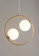 SIGMA LIGHTING 33412 AQUA Glamour Függesztett Lámpa Fehér, Arany G9 IP20