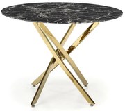 Étkezőasztal Raymond 2, fekete márvány / arany