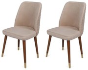 Hugo Cream and Walnut étkezőszék-készlet, 2 db
