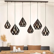 Eglo 43846 - Csillár zsinóron CARLTON 6xE27/40W/230V