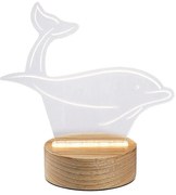 Rabalux 76002 - AKALI LED gyerek asztali lámpa LED/2W/5V 3000K delfin bükk