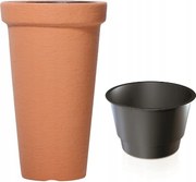 Hosszúkás virágcserép Klasszikus narancssárga 30 cm