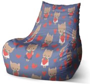 Bean babzsák cicák eperrel - gyerek, színes