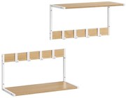 E1083 WT fali polcok szett, fehér, 2 db