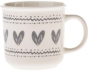 Kerámia bögre Szívek I, 450 ml