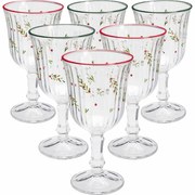 6 darabos karácsonyi borospohár szett Xmas Leaves 240 ml
