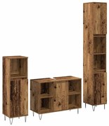 Fürdőszoba Bútor Szett 3 pcs Öreg fa 30 x 30 x 180 cm Faanyag