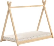 Tipi gyerekágy 90x180 fa házikó - fenyő