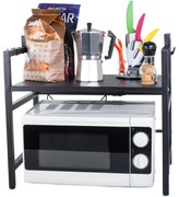 Fém konyhai állítható állvány mikrohullámú sütőkhöz, 40-68 x 51 cm