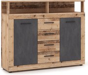 BLAGO MIDI B komód 119,5 cm natúr tölgy/grafit