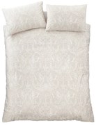 Bézs kétszemélyes bársony ágyneműhuzat 200x200 cm Bridgerton Regal Birds – Catherine Lansfield