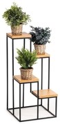 KASKADA virágtartó állvány 70x34 cm fekete/barna