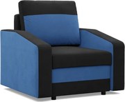 Hewlet fotel, szövet anyag, bonell töltet, fekete - kék