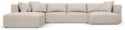 Bézs sarokkanapé (bal oldali-"U" alakú) Esther – Milo Casa