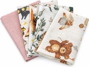 Pamut pelenka nyomtatott mintával NEW BABY 60x80 cm STANDARD GIRL 5 db