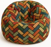 Színes összefonódás XL méretű babzsákfotel
