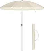 200 cm-es napernyő, UPF 50+ védelem, dönthető, talp nélkül, bézs