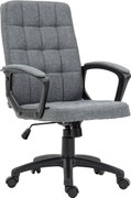 Vinsetto Irodai Forgószék Magasságállítással és Karfával Modern Stílus 120 kg Teherbírás 59x63x96-105,5 cm Sötétszürke | Aosom
