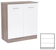 Miami komód 2 ajtós 80x92 cm fehér-yorki tölgy