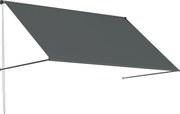 Outsunny kézi kihúzható napellenző, állítható dőlésszög, 195 x 120 cm, alumínium & poliészter, sötétszürke | Aosom