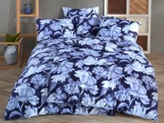 Brotex szatén ágyneműhuzat 140x200, 70x90 cm Marsily, kék