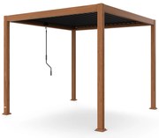Blumfeldt LuminaHaven Pergola 3x3 Horganyzott acél Fa színű