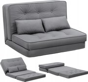 Kanapé Comhoma lusta alvó kanapé 90 x 53 cm szövet szürke/cos29