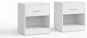 Éjjeliszekrények NOVERA szett 2 db 39x28 cm, fehér