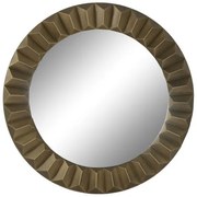 Modern nagy kerek fali tükör arany színű kerettel 110 cm