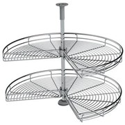 Konyhai fémrács, sarokszekrénybe, 3/4 kör kosár, króm, 810mm átmérő, oszloppal, 400mm ajtókhoz, Sige Green Line 361