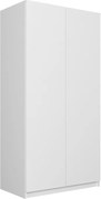 SD-90 gardróbszekrény akasztós és polcos résszel, fehér