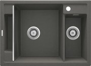 Magnetic gránit mosogató_1,5 medence, metál antracit