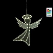 Karácsonyi zenélő ablak dekoráció angyal