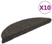 10 db öntapadós lépcsőszőnyeg 56 x 17 x 3 cm antracit félkör alakú