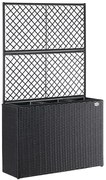Casaria® Virág box fonott betéttel - fekete