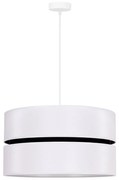 Duolla - Csillár zsinóron DUO 1xE27/15W/230V átm. 40 cm fehér/fekete