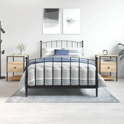 2 db sonoma tölgy színű szerelt fa éjjeliszekrény 40x42x56 cm