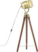 vidaXL háromlábú tömör mangófa állólámpa 97 cm